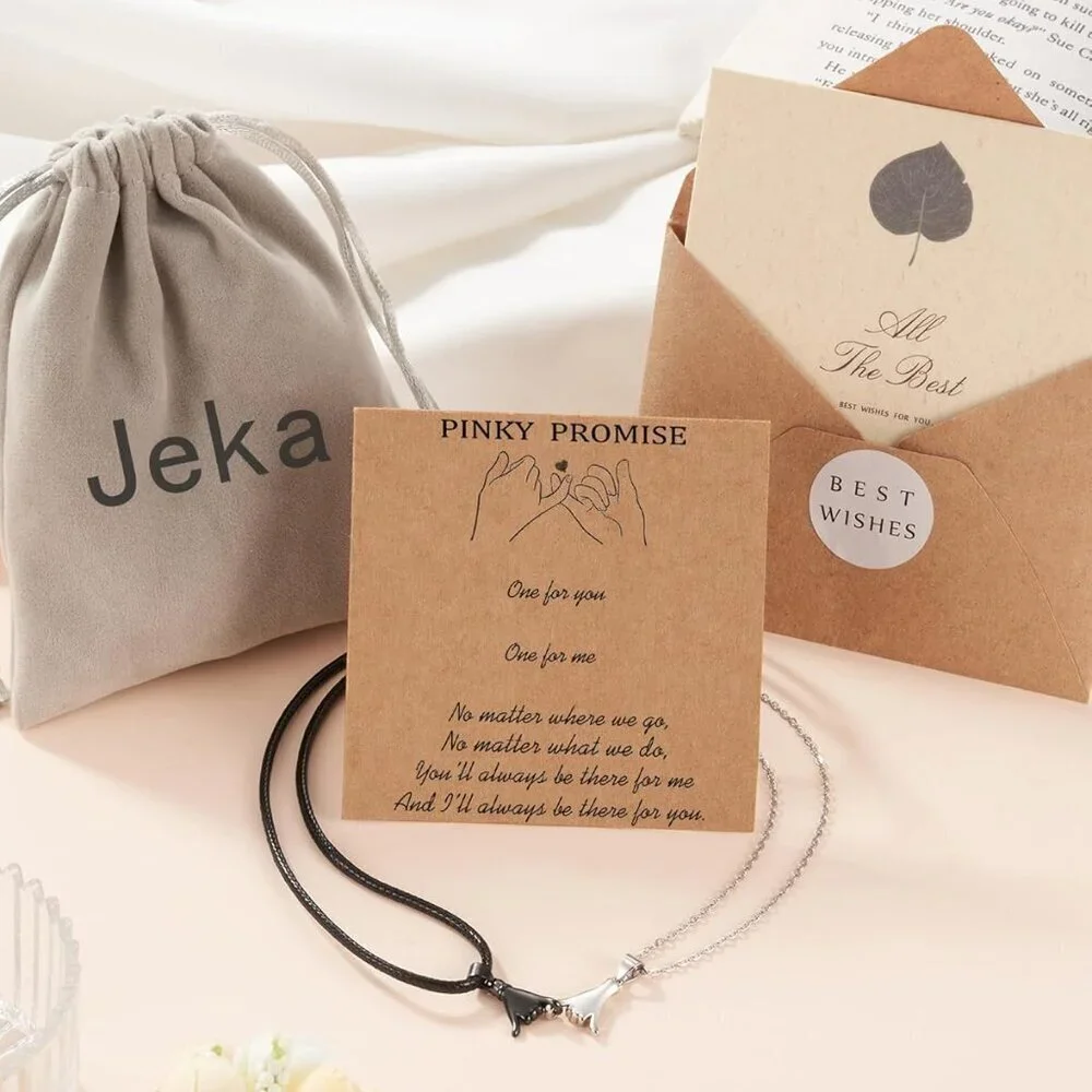 Matching Promise Necklace Set for Couples Stainless Steel Love Gift